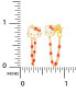 ფოტო #4 პროდუქტის Enamel & Bead Chain Hello Kitty Front to Back Drop Earrings in 18k Gold-Plated Sterling Silver