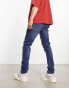 Фото #4 товара Jack & Jones Intelligence glenn slim fit jean in mid blue wash with abrasions