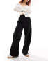 Фото #1 товара ASOS DESIGN wide leg jersey suit trouser in black