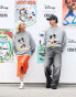 ASOS DESIGN Disney unisex extreme oversized sweatshirt with Mickey Mouse print in grey marl