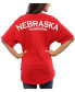 Фото #4 товара Women's Scarlet Nebraska Huskers Oversized T-shirt