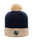 Men's Navy and Gold Georgia Tech Yellow Jackets Core 2-Tone Cuffed Knit Hat with Pom