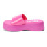 Фото #3 товара BEACH by Matisse Solar Platform Slide Womens Pink Casual Sandals SOLAR-657