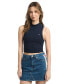 ფოტო #1 პროდუქტის Women's Cropped Mockneck Sleeveless Top