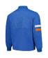 Men's and Women's Blue New York Knicks Stitch Applique Full-Zip Bomber Jacket Синий, S - фото #3