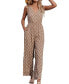 ფოტო #1 პროდუქტის Women's Diamond Ditsy Wide Leg Jumpsuit