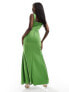 Фото #5 товара True Violet corset maxi dress with thigh split in green