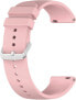 Фото #1 товара Ремешок 4wrist Silver Buckle Pink 22mm