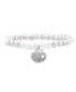 Cultured Freshwater Pearl (6mm) Shell Dangle Stretch Bracelet, Created for Macy's