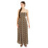 SUPERDRY Sheered Back sleeveless long dress Harriot Brown Print, L - фото #2