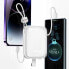 Фото #14 товара Powerbank z podstawką kabel USB-C i Iphone Lightning Cutie Series 10000mAh 22.5W biały