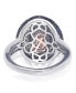 Фото #3 товара Suzy Levian Sterling Silver Cubic Zirconia Multi-Color Pave Puff Ring