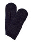 Sofiacashmere Honeycomb Lurex Cashmere Mittens Women's Blue