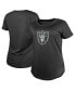 ფოტო #1 პროდუქტის Women's Charcoal Las Vegas Raiders 2024 NFL Draft T-Shirt