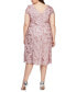 ფოტო #2 პროდუქტის Plus Size Rosettes Lace A-Line Dress