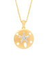 ფოტო #1 პროდუქტის Diamond Accent Sand Dollar Pendant 18" Necklace in Gold Plate