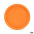 Plate set Algon Disposable Cardboard Orange (36 Units)