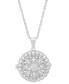 ფოტო #1 პროდუქტის Cubic Zirconia Round Locket Pendant Necklace in Sterling Silver