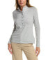 Фото #1 товара Brooks Brothers Ruffle Henley Shirt Women's Grey Xl