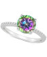 Фото #1 товара Mystic Topaz (2-3/8 ct. t.w.) & Diamond (1/10 ct. t.w.) Solitaire Ring in Sterling Silver (Also in Pink Topaz)