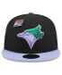 Фото #4 товара Men's Black/Purple Toronto Blue Jays Grape Big League Chew Flavor Pack 9FIFTY Snapback Hat