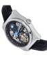 Men Daxton Stainless Steel Strap Skeleton Watch - Black