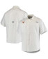Фото #1 товара Men's White Texas Longhorns Tamiami Omni-Shade Button-Down Shirt