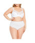 Фото #2 товара Plus Size Embroidered Full Support Underwire Bra - white