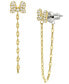 ფოტო #3 პროდუქტის Disney x Fossil Special Edition Women's Clear Crystal Minnie Mouse Drop Earrings