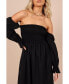 ფოტო #8 პროდუქტის Women's Domenica Shirred Long Sleeve Midi Dress