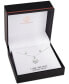 ფოტო #4 პროდუქტის 2-Pc. Set Cubic Zirconia Halo Pendant Necklace & Stud Earrings in Sterling Silver, Created for Macy's