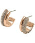 ფოტო #2 პროდუქტის 18K Gold-Plated Crystal Hoop Earrings