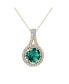 ფოტო #1 პროდუქტის Unique Colored Cubic Zirconia Drop Pendant Necklace