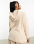 Threadbare Willow hoody jumper in stone 34 - фото #8