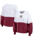 ფოტო #1 პროდუქტის Women's White, Garnet Florida State Seminoles Colorblock Script Pullover Sweater