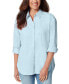 ფოტო #1 პროდუქტის Petite Amanda Cotton Button-Front Shirt
