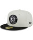 Фото #3 товара Men's x Staple Cream, Black Brooklyn Nets NBA x Staple Two-Tone 59FIFTY Fitted Hat