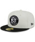 Men's x Staple Cream, Black Brooklyn Nets NBA x Staple Two-Tone 59FIFTY Fitted Hat