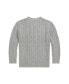 Toddler and Little Boys Cable-Knit Cotton V-Neck Cardigan Sweater