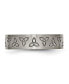 ფოტო #2 პროდუქტის Titanium Brushed Trinity Symbol Flat Wedding Band Ring
