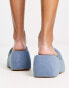 Daisy Street chunky sole sandals in denim