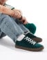 ASOS DESIGN lace up trainers in green faux suede grün, 43 - фото #1