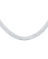 ფოტო #3 პროდუქტის Slender 3.5 MM Flat Omega Snake Flexible Herringbone Choker Collar Necklace For Women .925 Sterling Silver 16 Inch