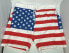 Фото #1 товара Walnut & 39th Mens Swim Trunks Multicolor Blue USA Flag Drawstring Pocket Sz XL