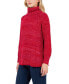 Studio Women's Round Hem Marled Lurex Turtleneck Sweater