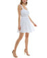 ფოტო #6 პროდუქტის Juniors' Square-Neck Smocked-Waist Tiered Dress