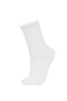Kadın 3'lü Pamuklu Uzun Çorap X1128azns