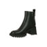 Фото #2 товара Sam & Libby Lennon Womens Black Leather Side Zip Block Heel Chelsea Boot Size 8M