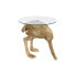 Фото #1 товара Вспомогательный столик Home ESPRIT Позолоченный Смола Стеклянный 60 x 60 x 62 cm
