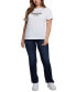 ფოტო #4 პროდუქტის Women's Studded-Logo Crewneck T-Shirt